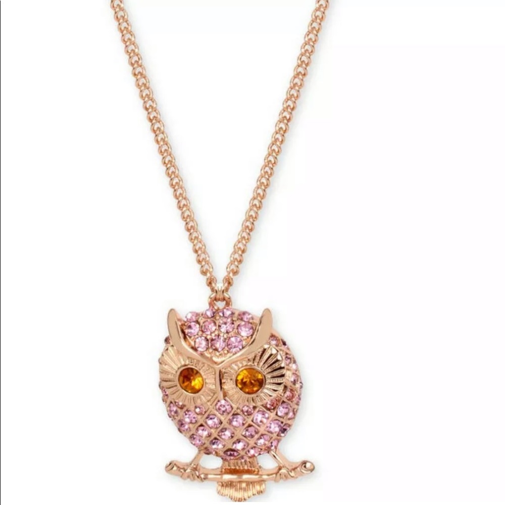 Betsey Johnson Gold-Tone Enamel Pendant Necklace